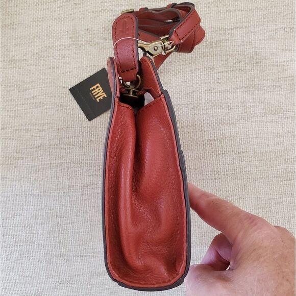 Frye Lucy Leather Crossbody Clutch in Terracotta - NEW - Picture 9 of 14
